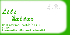 lili maltar business card